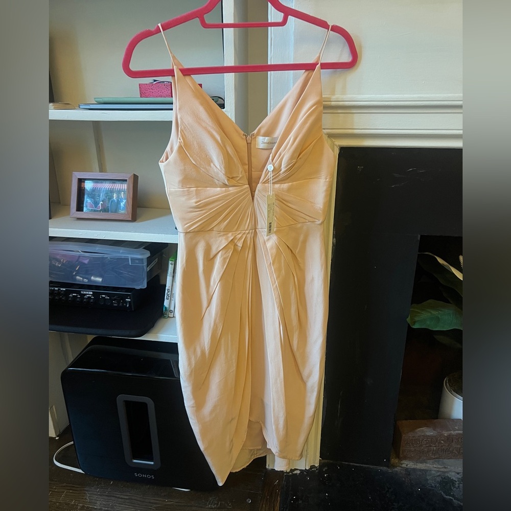 Zimmerman Silk V Tuck Dress